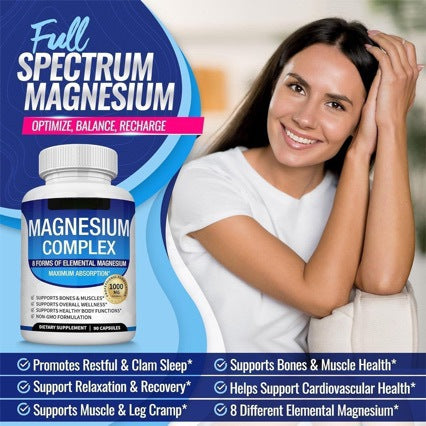 Magnesium Complex 1000mg - 8 Forms for Women | Sleep, Stress & Muscle Recovery
