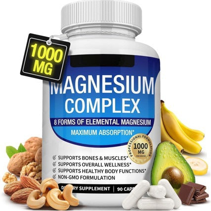 Magnesium Complex 1000mg - 8 Forms for Women | Sleep, Stress & Muscle Recovery